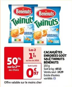 Bénénuts - Cacahuètes Enrobées Goût Salé Twinuts