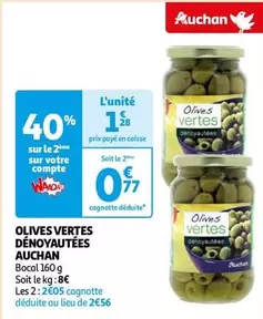 Auchan - Olives Vertes Dénoyautées