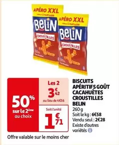 Belin - Biscuits Apéritifs Goût Cacahuètes Croustillés