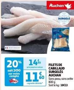 Auchan - Filets De Cabillaud Surgelés