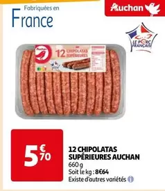 Auchan - 12 Chipolatas Supérieures