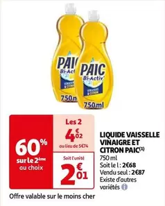 Paic - Liquide Vaisselle Vinaigre Et Citron