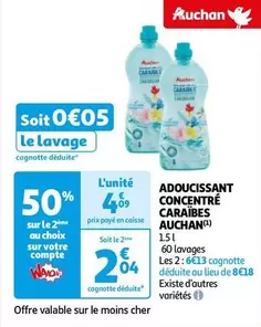 Auchan - Adoucissant Concentre Caraïbes