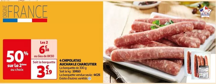 Auchan - 4 Chipolatas