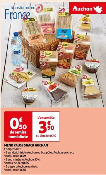 Auchan - Menu Pause Snack