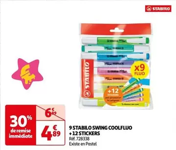 Stabilo - 9 Swing Coolfluo +12 Stickers