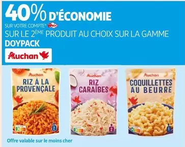 auchan - sur le 2ème produit au choix sur la gamme doypack