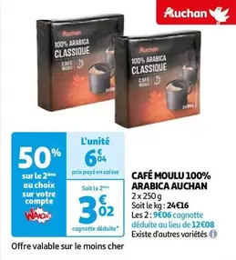 Auchan - Café Moulu 100% Arabica