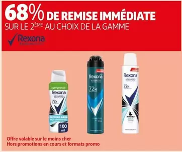 Rexona - 68% De Remise Immédiate Sur Le 2eme Au Choix De La Gamme