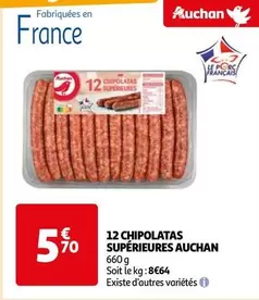 Auchan - 12 Chipolatas Supérieures