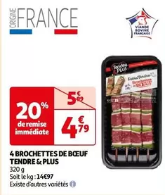 Tendre & Plus - 4 Brochettes De Boeuf