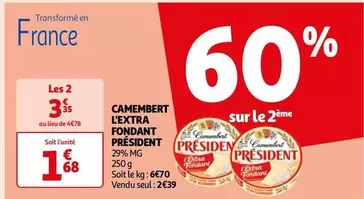 président - camembert l'extra fondant 