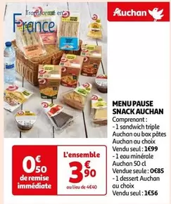 Auchan - Menu Pause Snack