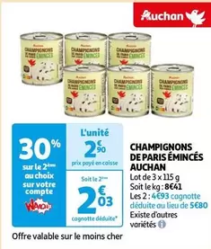 Auchan - Champignons De Paris Émincés