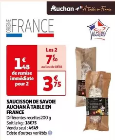 Auchan À Table En France - Saucisson De Savoie