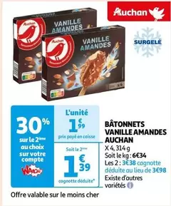 Auchan - Bâtonnets Vanille Amandes