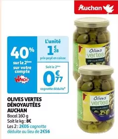 Auchan - Olives Vertes Dénoyautées