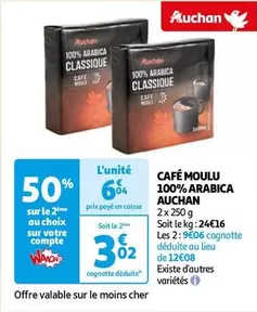 Auchan - Café Moulu 100% Arabica