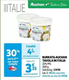 Auchan - Burrata Tavola In Italia