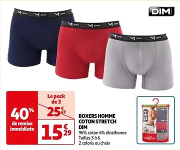 Dim - Boxers Homme Coton Stretch