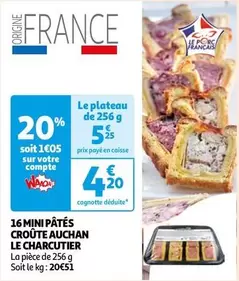 Auchan - 16 Mini Pâtés Croûte Le Charcutier