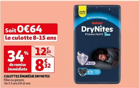 Huggies - Culottes Énurésie Drynites