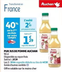 Auchan - Pur Jus De Pomme