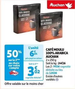 Auchan - Café Moulu 100% Arabica