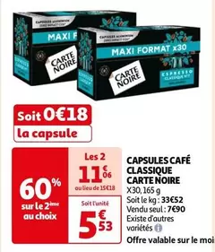 Carte Noire - Capsules Café Classique