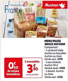 Auchan - Menu Pause Snack