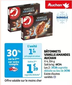 Auchan - Bâtonnets Vanille Amandes