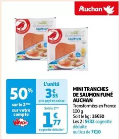 Auchan - Mini Tranches De Saumon Fumé