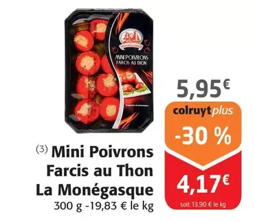 La Monègasque - Mini Poivrons Farcis Au Thon