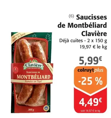 Clavière - Saucisses De Montbéliard