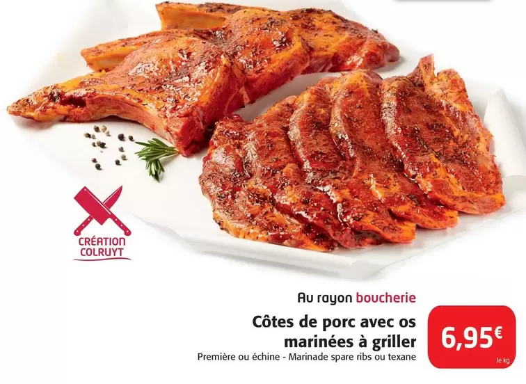 Côtes De Porc Avec Os Marinées À Griller