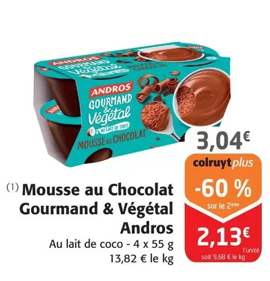 Andros - Mousse Au Chocolat Gourmand & Végétal