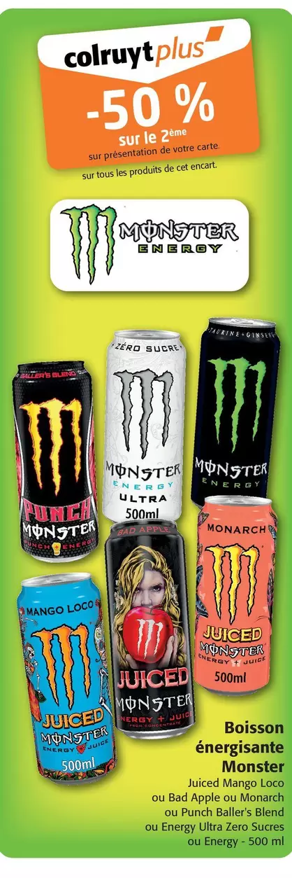 Monster - Boisson Énergétiquete