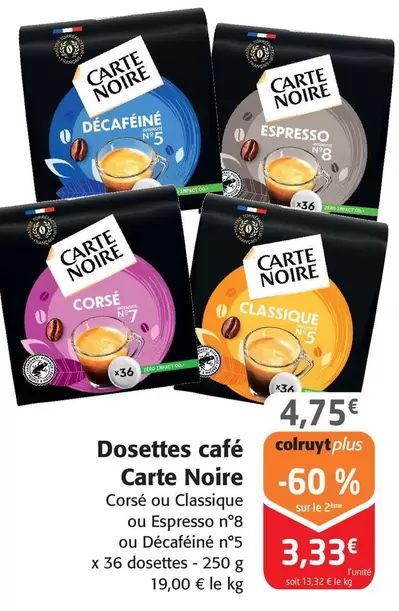 Carte Noire - Dosettes Café