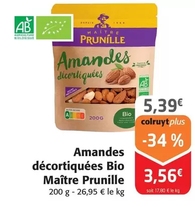 Maître Prunille - Amandes Décortiquées Bio