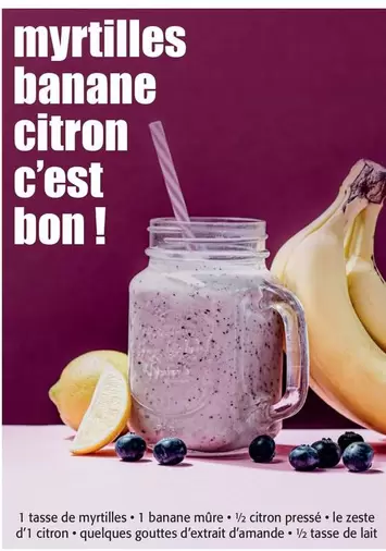 Myrtilles Banane Citron C'Est Bon!