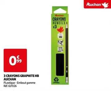 Auchan - 3 Crayons Graphite Hb