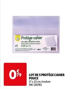 Pouce - Lot De 5 Protège Cahier