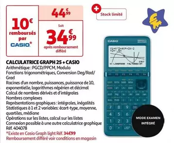 Casio -  Calculatrice Graph 25+ 