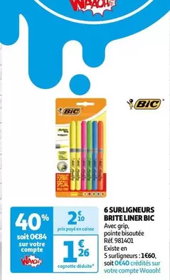 BIC - 6 Surligneurs Brite Liner 