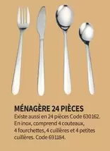 Ménagère 24 Pièces offre sur Conforama