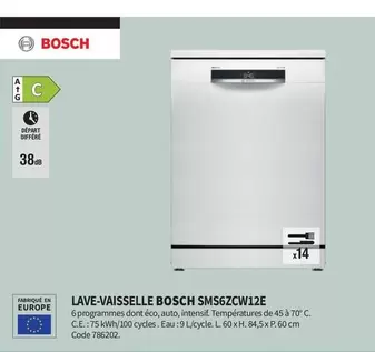 Bosch - Lave Vaisselle SMS6ZCW12E  offre sur Conforama