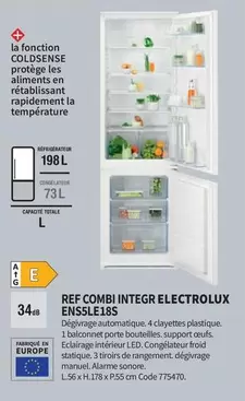 Electrolux - Ref Combi Integr ENS5LE18S offre sur Conforama