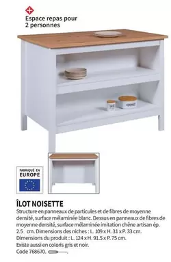 Îlot Noisette offre sur Conforama