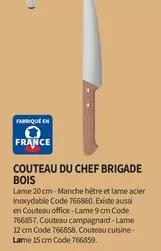 Couteau Du Chef Brigade Bois offre sur Conforama