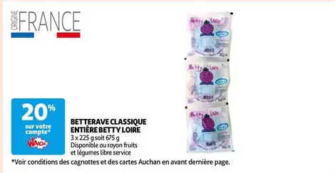 Auchan - Betterave Classique Entière Betty Loire 